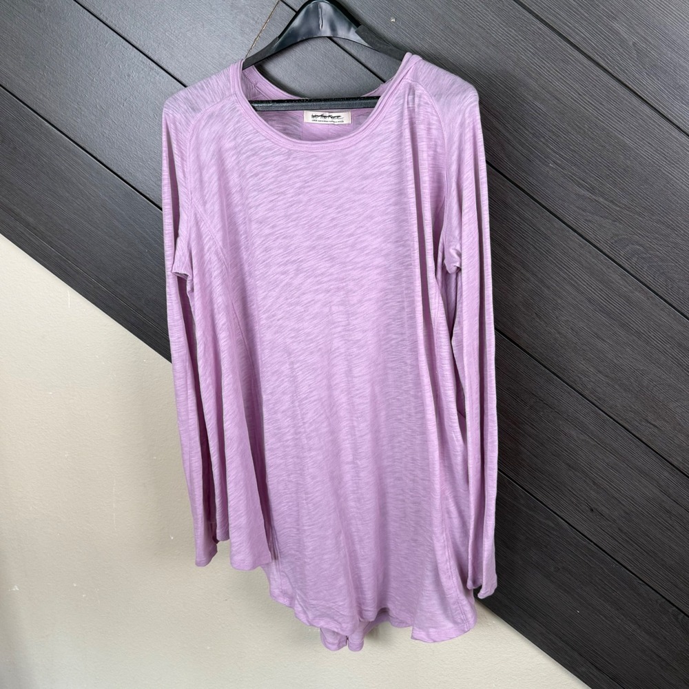 We The Free Women's Large Lavender Oversized Swing Tunic Long Sleeve Top - Picture 2 of 7